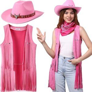 3-Piece Cowgirl Accessories Set - Pink